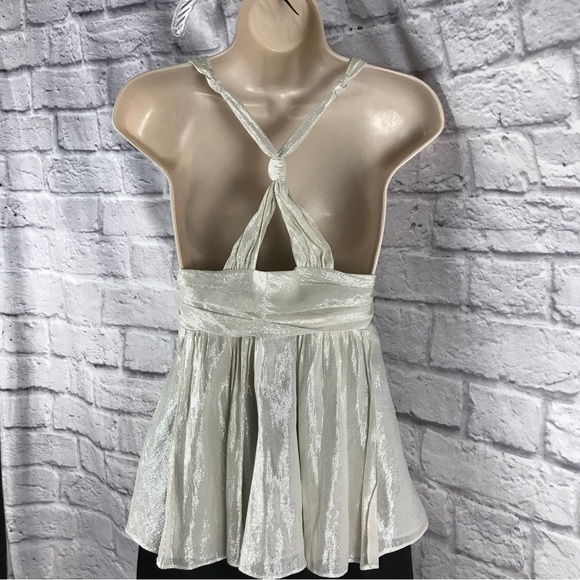 Rare Vintage Silk Goddess Top Victoria’s‎ Secret Moda Intl Metallic Silk SZ S - Picture 4 of 10